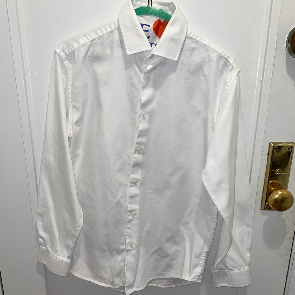 Isaac Mizrahi White Button Down Shirt Boys Size 16